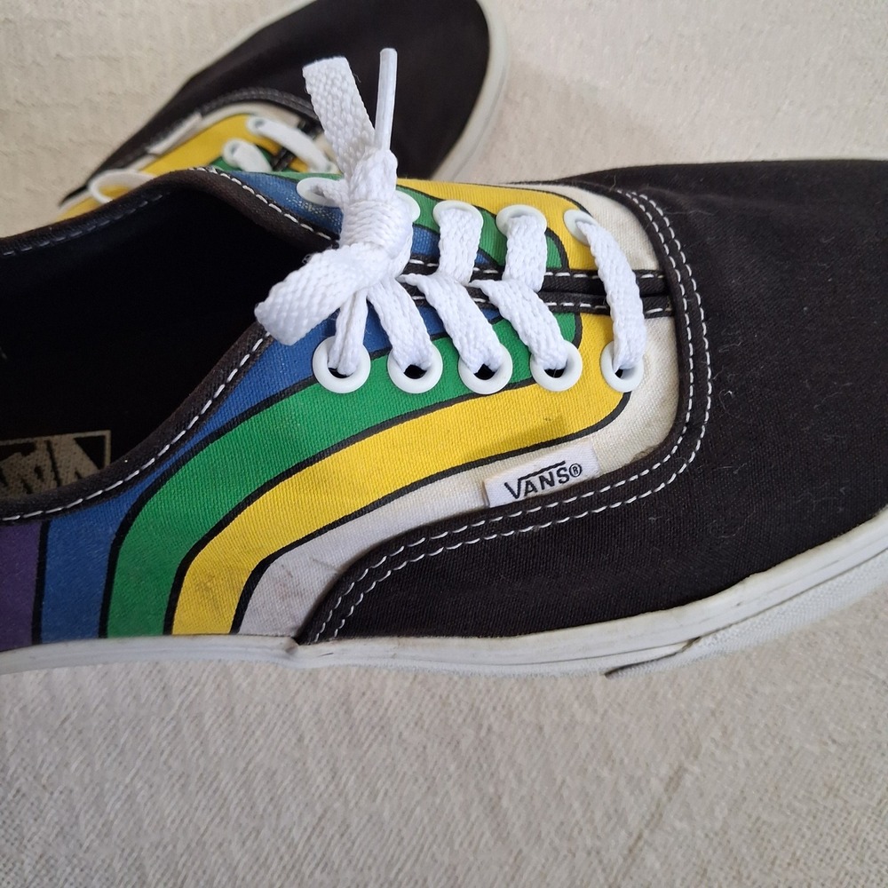 vans refract rainbow sneakers kidcore indie pop retro pride size 10.5 - Picture 7 of 9